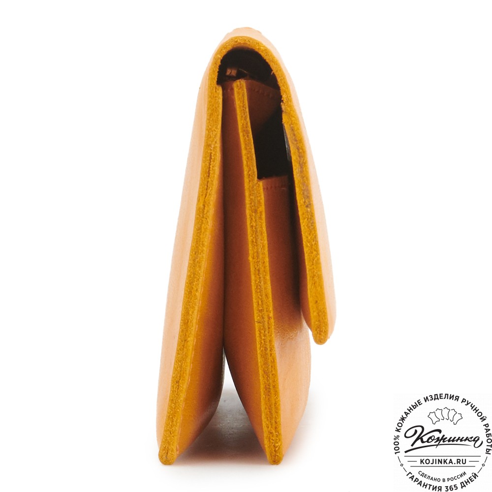 Кожаное портмоне "Манхэттен" (жёлтое)